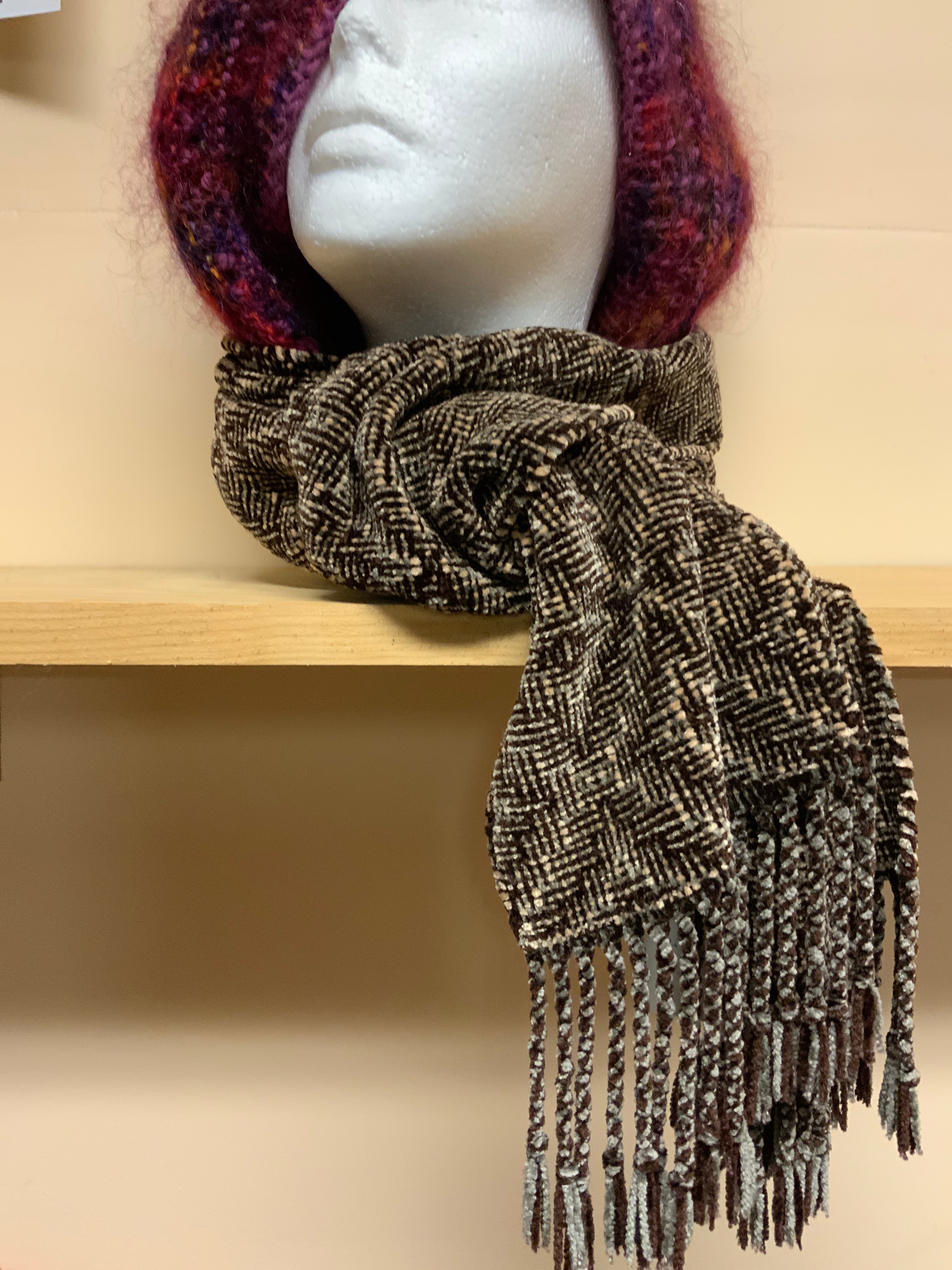 Chenille scarf sale handwoven